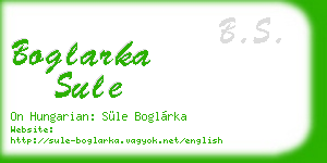 boglarka sule business card